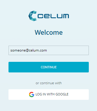 CELUM Cloud Account Home screen